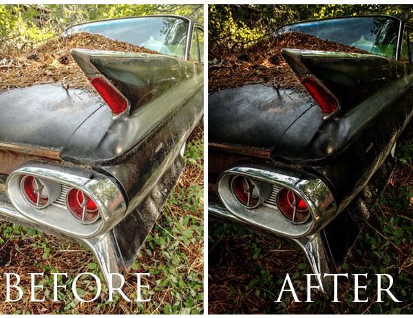 before/after Photoshop