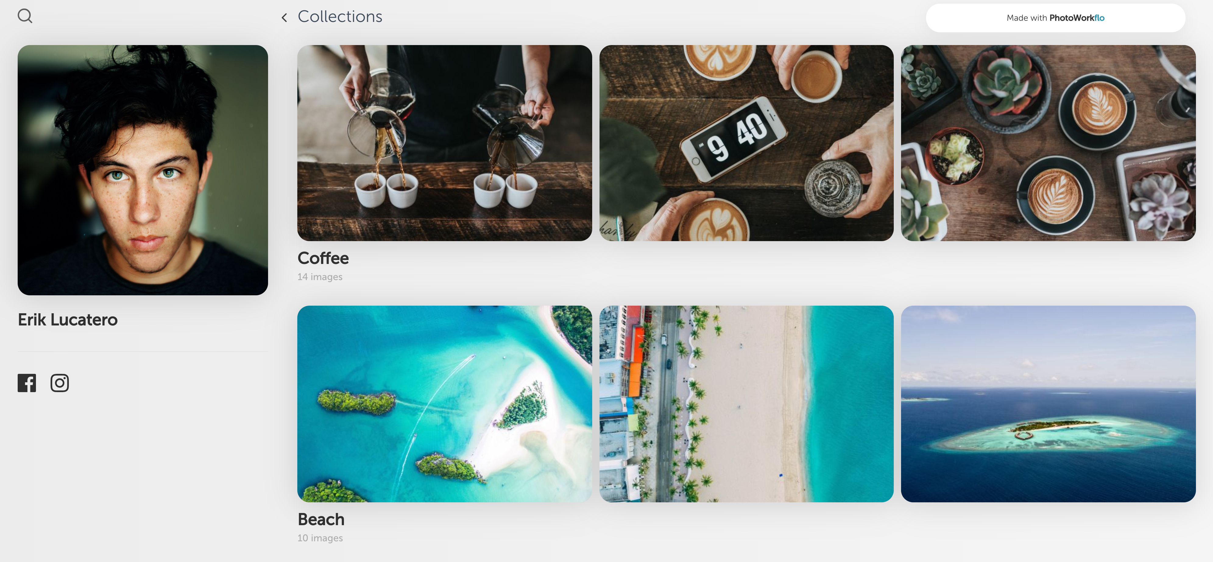 PhotoWorkflo Collections Ex Public Profile