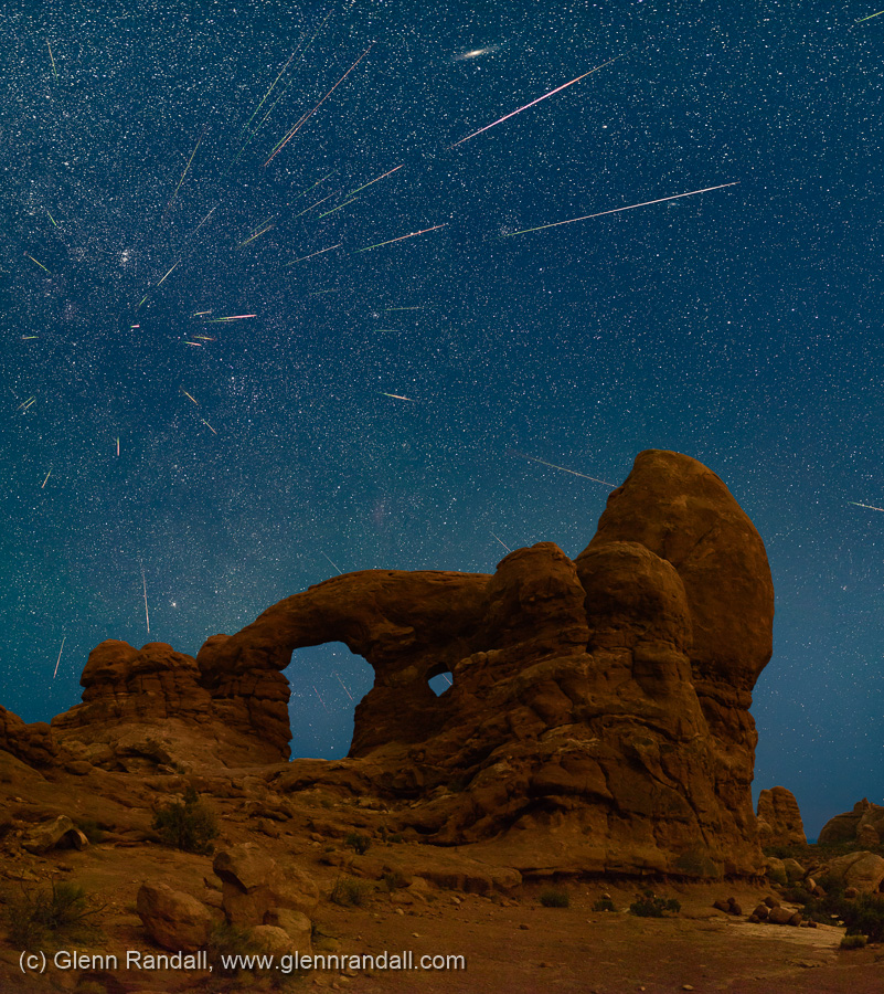 Perseid Meteor Shower over Turret Arch
