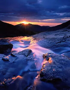Sunrise at Columbine Falls, Rocky Mountain National Park, Colorado by Glenn Randall